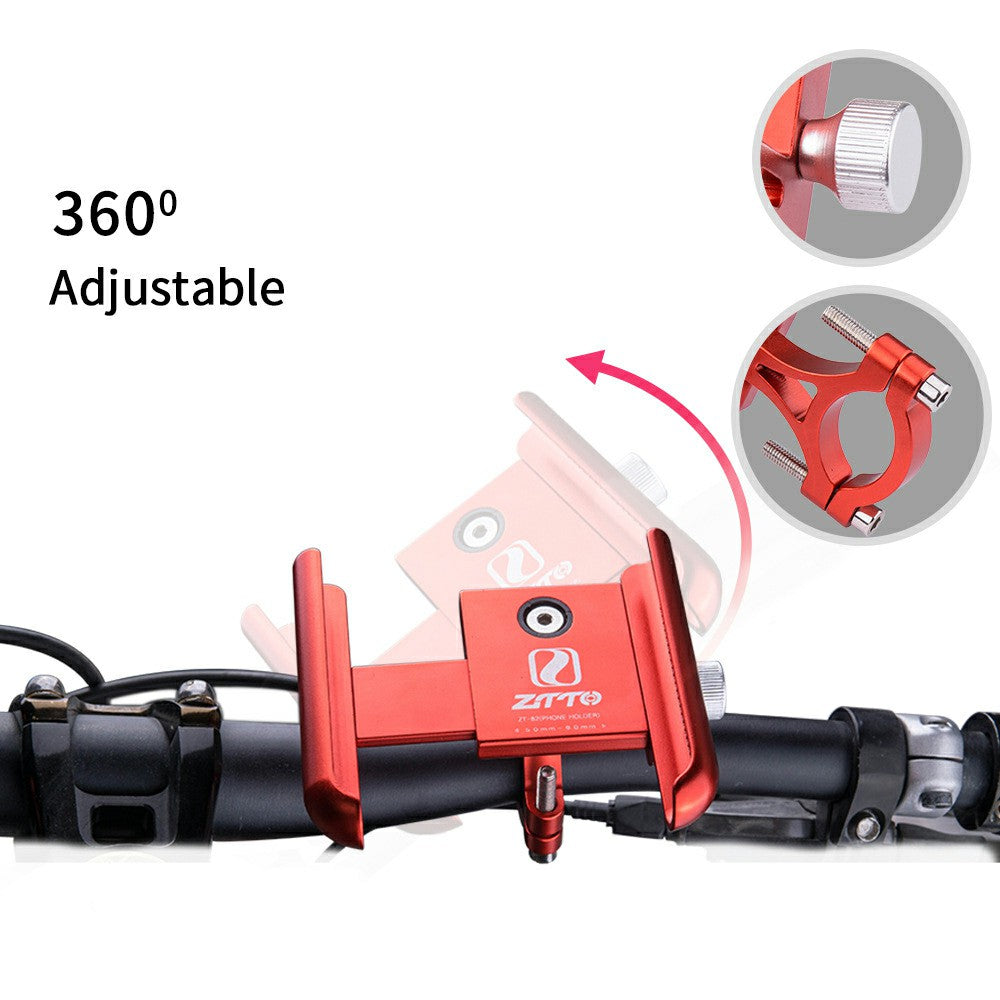 ZTTO Z82 360 Degree Adjustable Aluminum Alloy Phone Holder for Motorcycle / Road Bike / Electric Bicycle ZTTO Z82 360 Degree Adjustable Aluminum Alloy Phone Holder for Motorcycle / Road Bike / Electric Bicycle